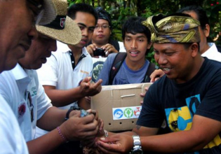 巴厘岛贝西卡隆野生动物保护区的志愿者